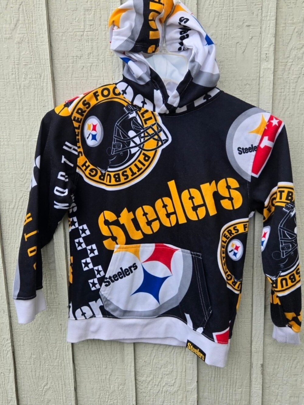 Pittsburgh Steelers All Over Print Hoodie Youth Large / Small Adult
